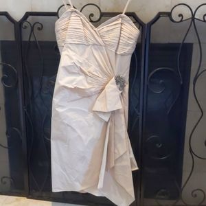 Strapless dress ivory color